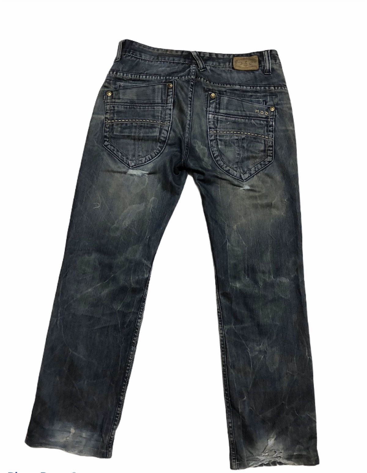 Japanese Brand ❌SUMMER SALE❌Flare Distressed Denim Jeans Japanese Brand Size US 32 / EU 48 - 5 Thumbnail