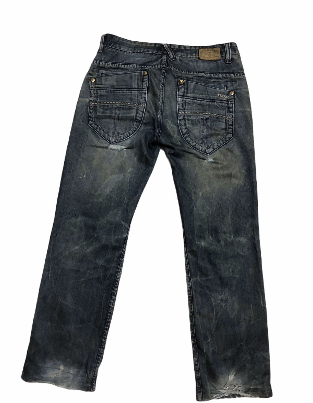 Japanese Brand ❌SUMMER SALE❌Flare Distressed Denim Jeans Japanese Brand Size US 32 / EU 48 - 4 Thumbnail