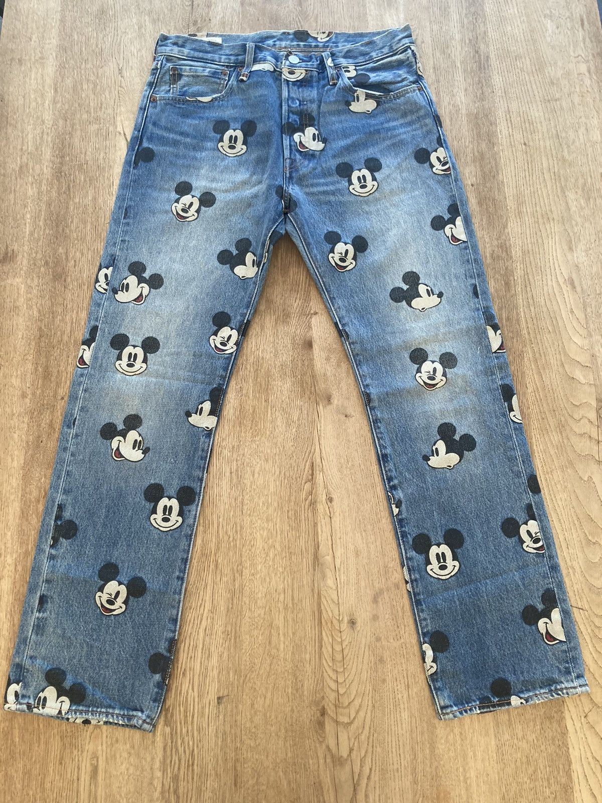 Levi's × Mickey Mouse Levi’s x Mickey Mouse all over print 501 jeans ...