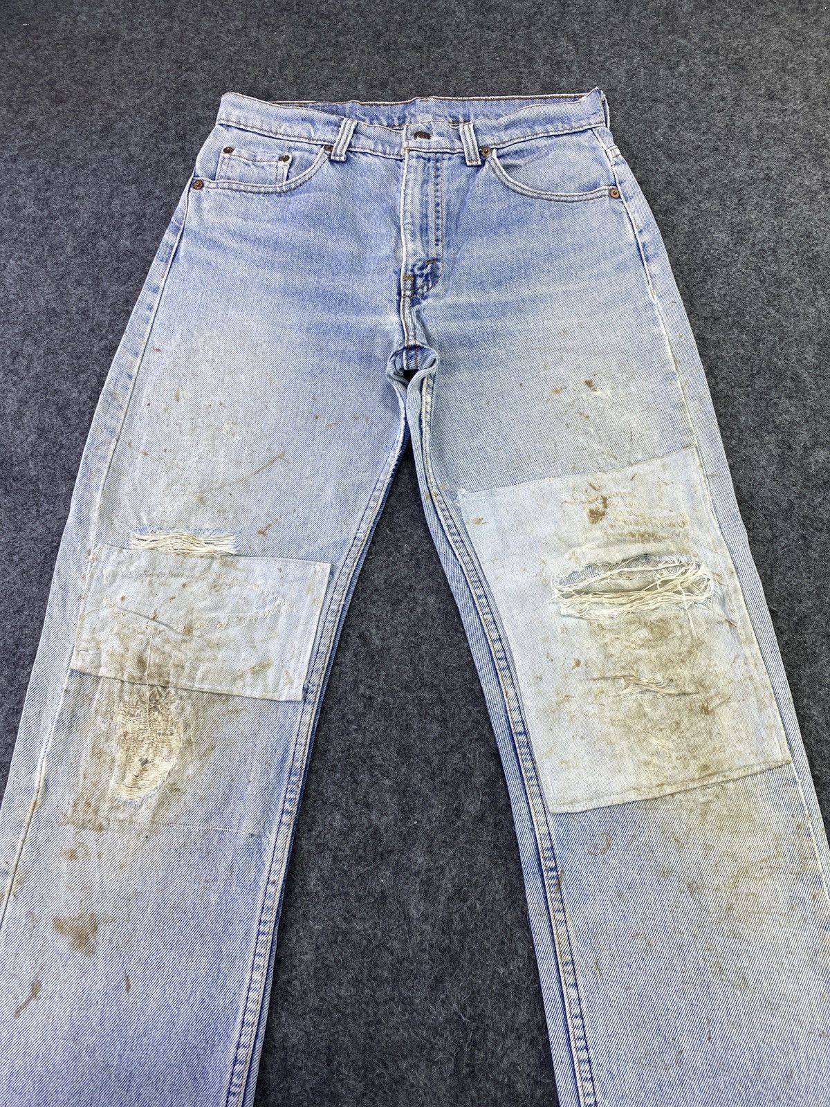 Levi's Vintage Levis Patchwork Blue Wash Jeans - J801 Size US 30 / EU 46 - 10 Thumbnail