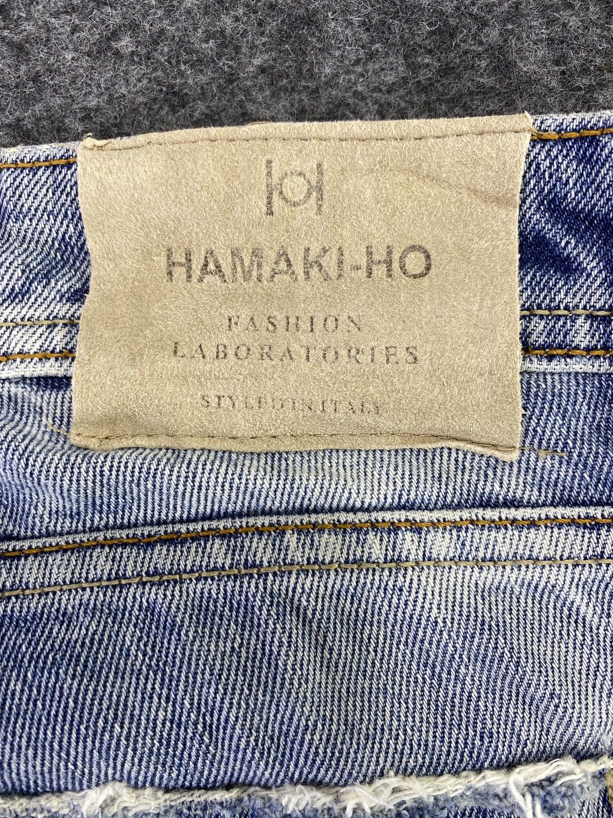 HAMAKI-HO Hamaki-Ho Distressed Blue Wash Jeans - J802 Size US 32 / EU 48 - 8 Thumbnail