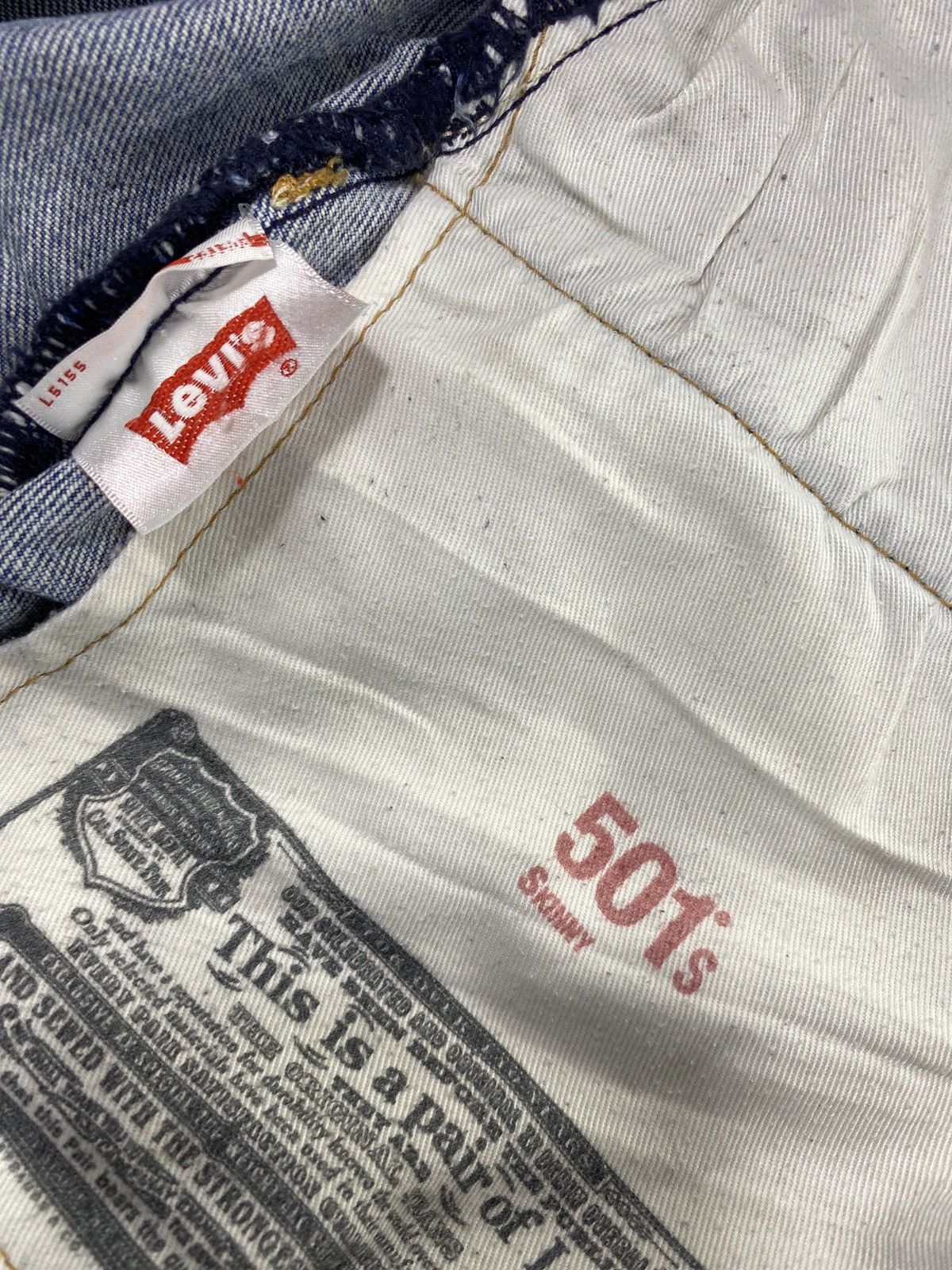 Levi's Vintage Levis 501 S Jeans Blue Wash - J805 Size US 34 / EU 50 - 6 Thumbnail