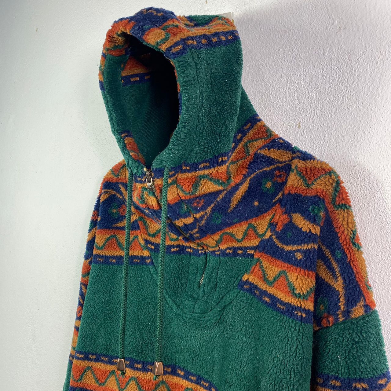 Vintage EXP Fleece Aztec Oversized Quarter Zipper Hoodie Pullover Size US XL / EU 56 / 4 - 1 Thumbnail