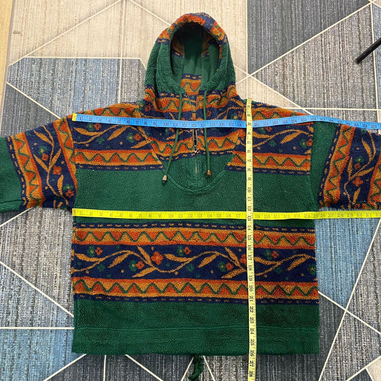 Vintage EXP Fleece Aztec Oversized Quarter Zipper Hoodie Pullover Size US XL / EU 56 / 4 - 12 Thumbnail