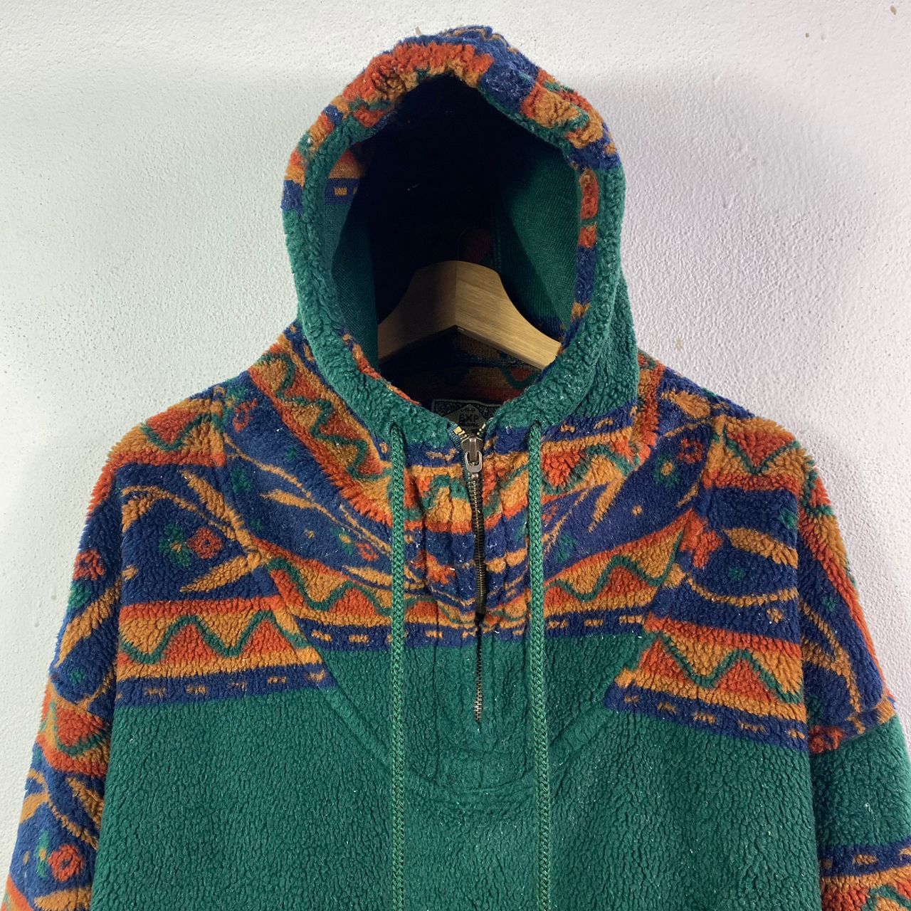 Vintage EXP Fleece Aztec Oversized Quarter Zipper Hoodie Pullover Size US XL / EU 56 / 4 - 8 Thumbnail