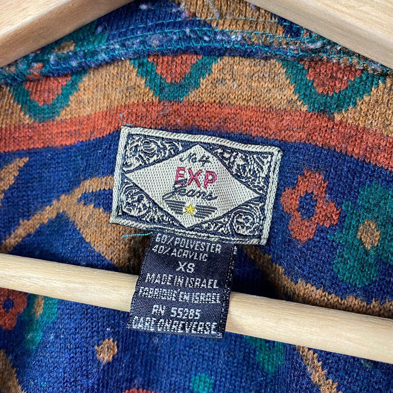 Vintage EXP Fleece Aztec Oversized Quarter Zipper Hoodie Pullover Size US XL / EU 56 / 4 - 7 Thumbnail
