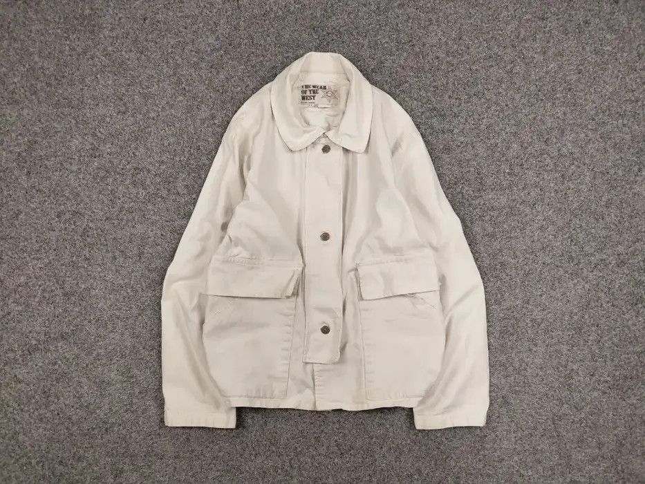 Cowboy Equipment Vintage The Wear Of The West USA White Canvas Jacket Size US L / EU 52-54 / 3 - 1 Thumbnail