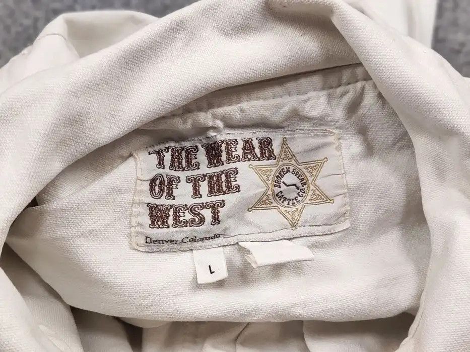 Cowboy Equipment Vintage The Wear Of The West USA White Canvas Jacket Size US L / EU 52-54 / 3 - 9 Thumbnail