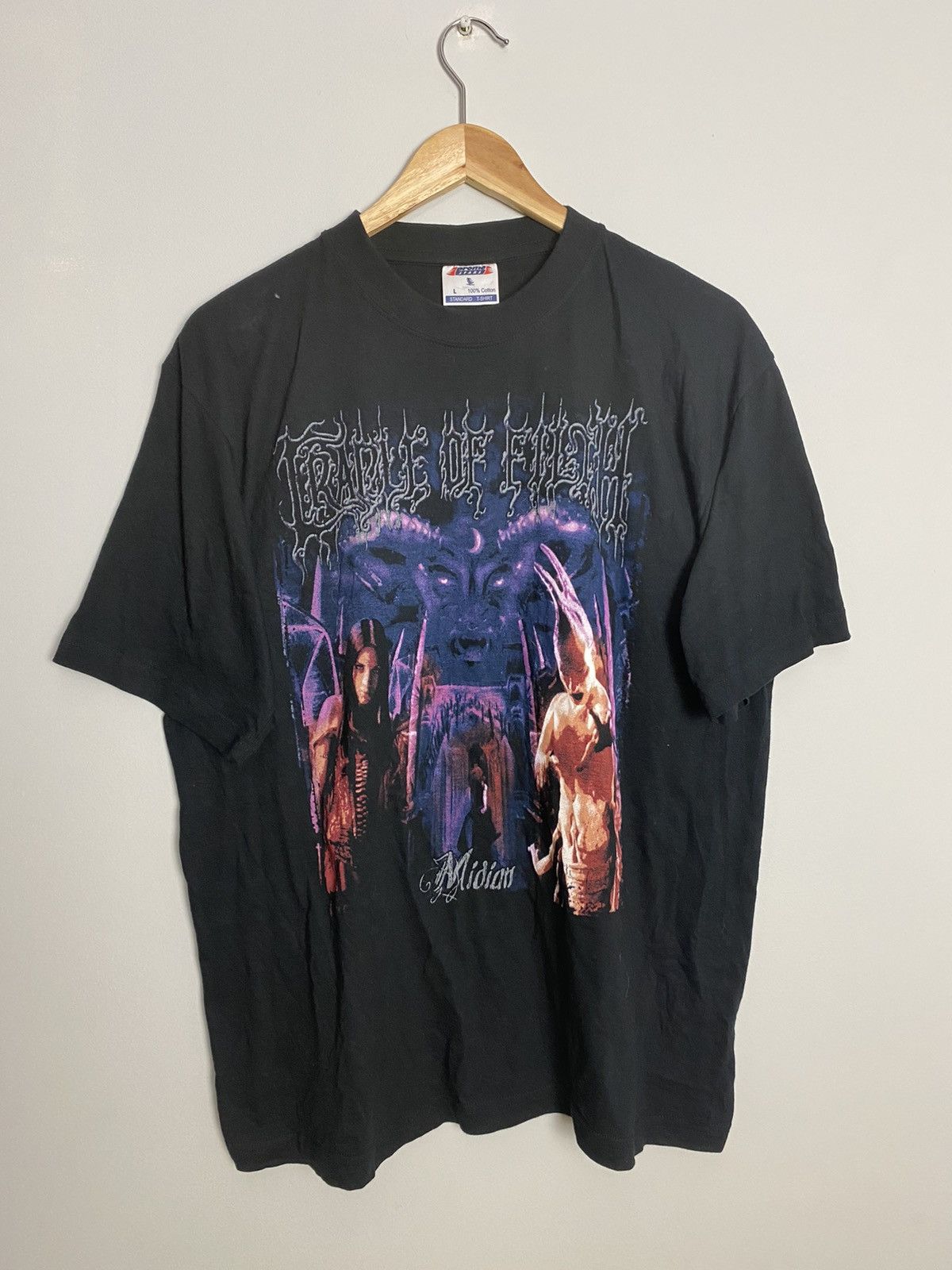 Band Tees 90s Cradle Of Filth Midian Vintage Metal Band Tee Size US L / EU 52-54 / 3 - 1 Thumbnail