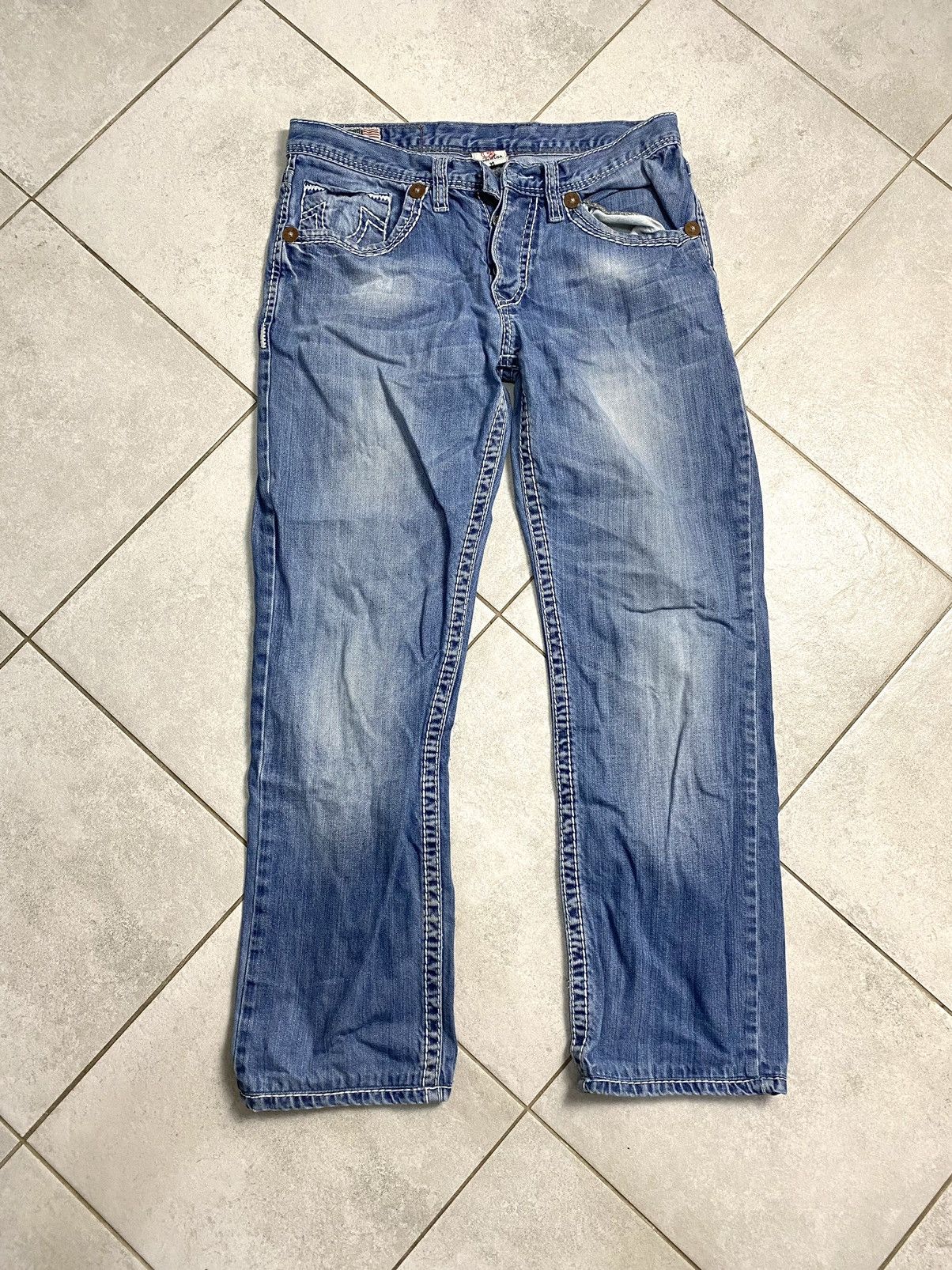 True Religion Rare True Religion Jackson Straight Blue Jeans Men Size: 33 Size US 33 - 2 Thumbnail