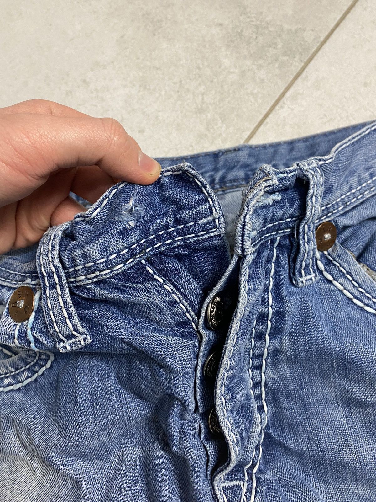 True Religion Rare True Religion Jackson Straight Blue Jeans Men Size: 33 Size US 33 - 5 Thumbnail