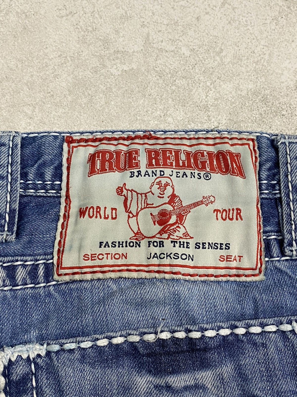 True Religion Rare True Religion Jackson Straight Blue Jeans Men Size: 33 Size US 33 - 4 Thumbnail