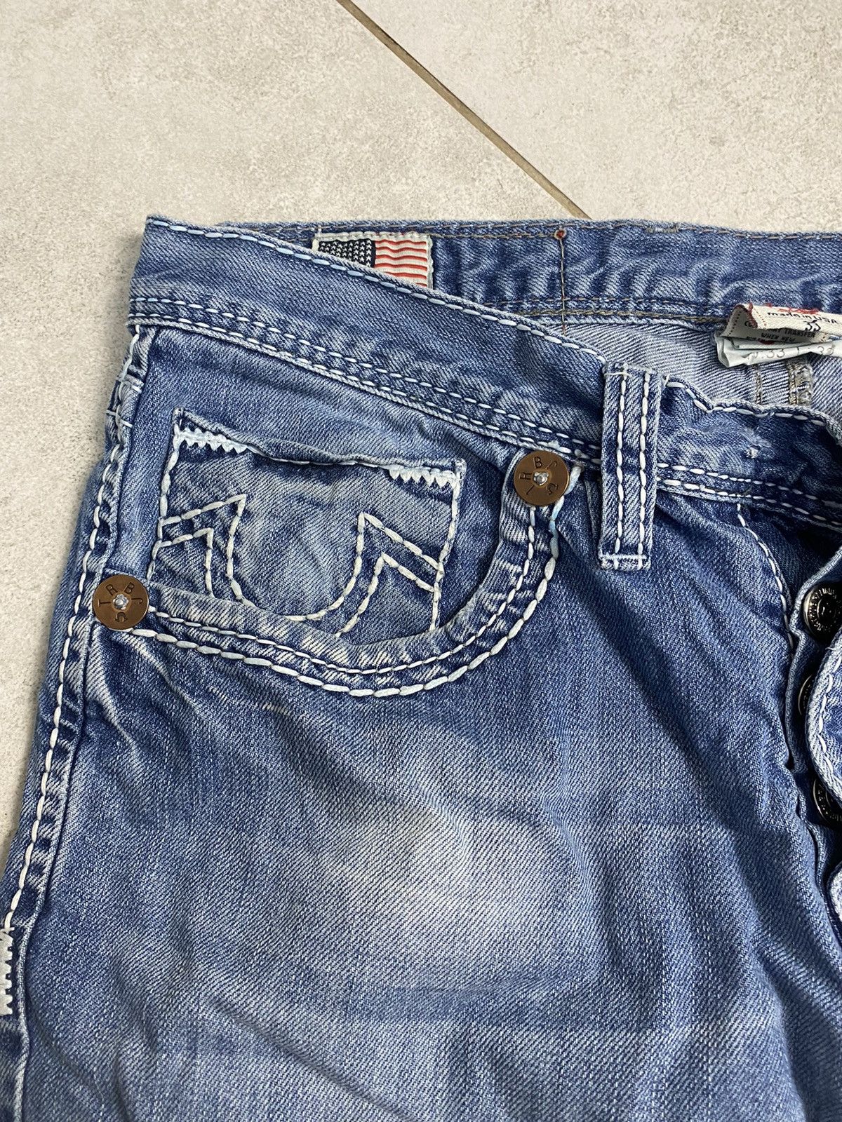 True Religion Rare True Religion Jackson Straight Blue Jeans Men Size: 33 Size US 33 - 7 Thumbnail