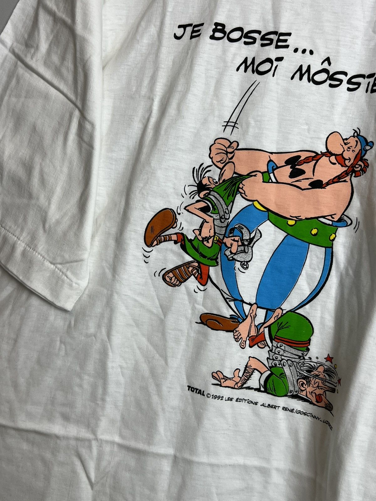 Cartoon Network Rare 1993 Asterix and Obelix Cartoon t shirt like tin tin Size US XL / EU 56 / 4 - 2 Thumbnail