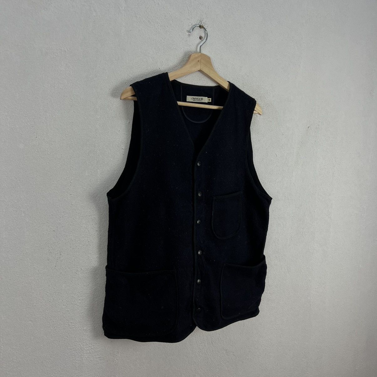Japanese Brand VINTAGE OMNIGOD GARMENT GUARANTEED WOOL VEST TANK TOP Size US M / EU 48-50 / 2 - 2 Thumbnail