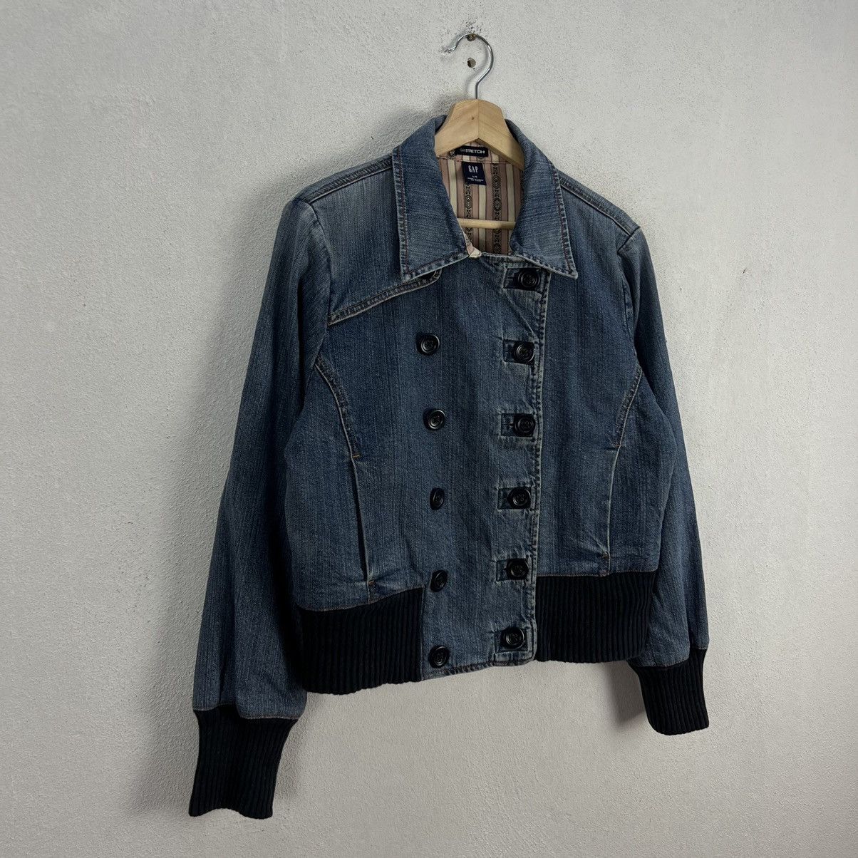 Japanese Brand VINTAGE GAP DOUBLE COLLAR BIKER PARACHUTE JACKET Size US L / EU 52-54 / 3 - 2 Thumbnail