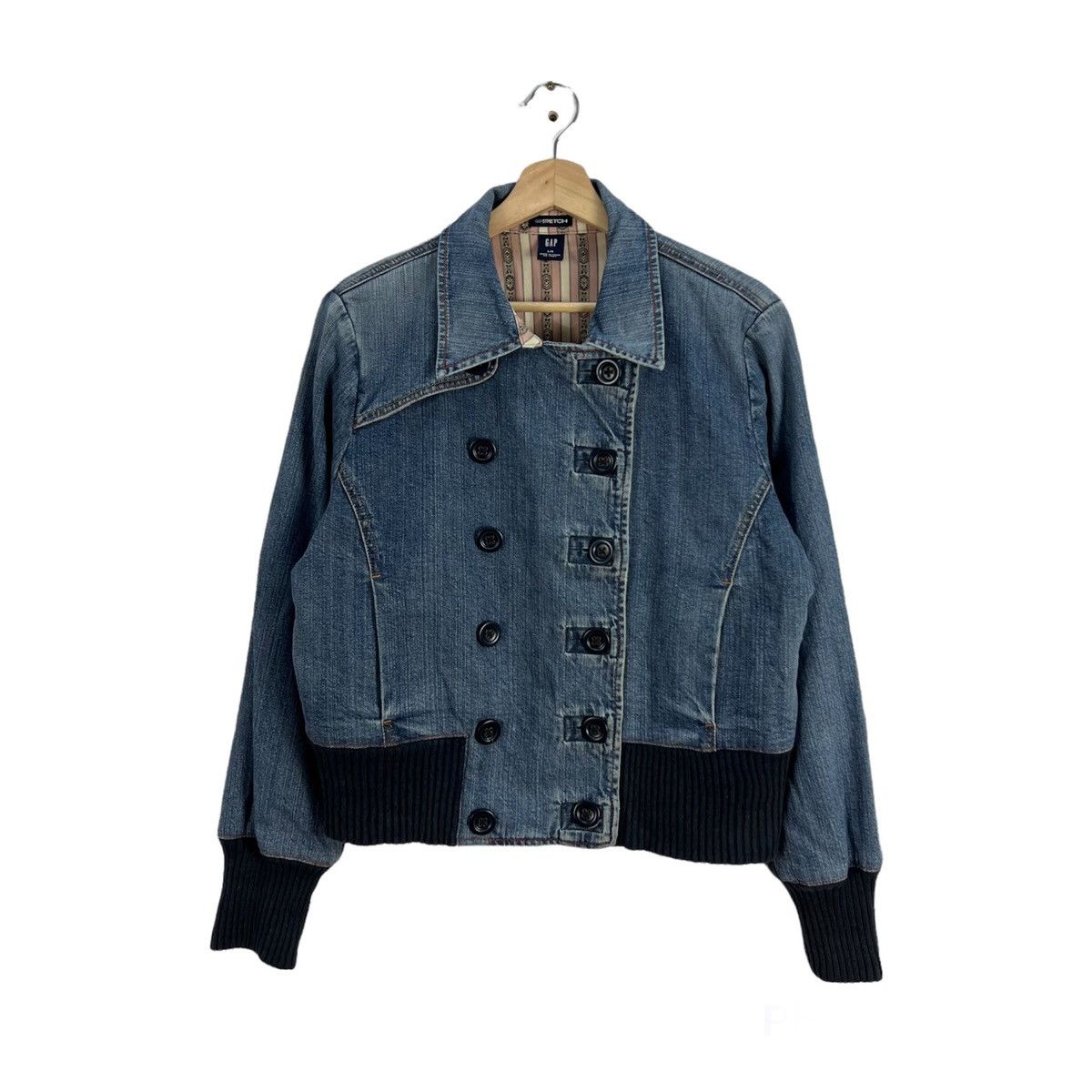 Japanese Brand VINTAGE GAP DOUBLE COLLAR BIKER PARACHUTE JACKET Size US L / EU 52-54 / 3 - 1 Thumbnail