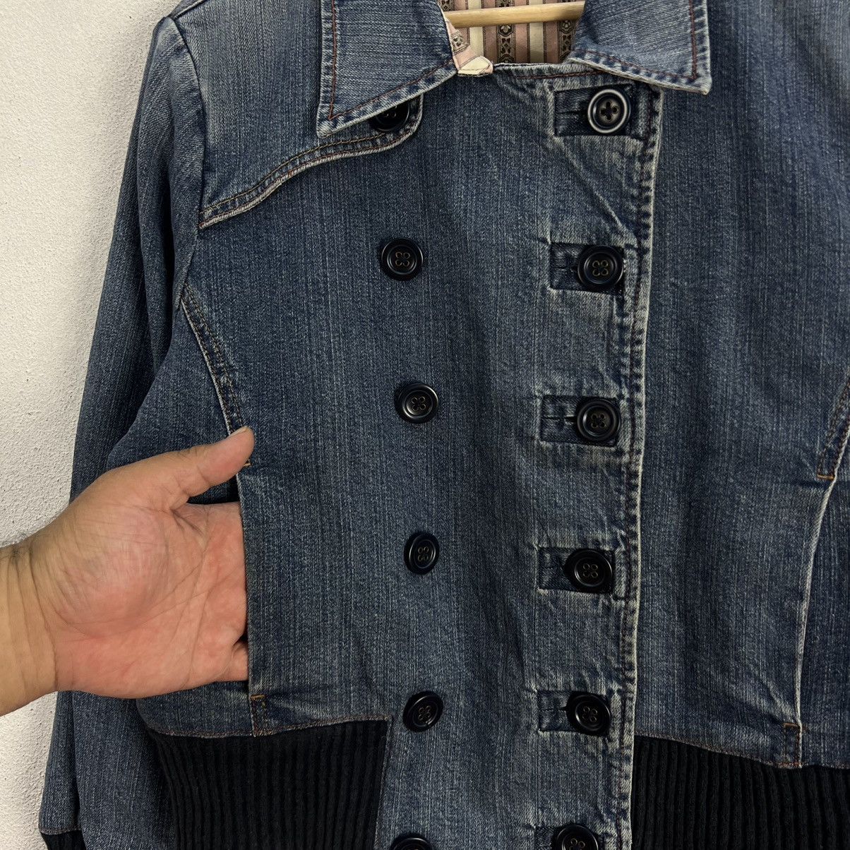 Japanese Brand VINTAGE GAP DOUBLE COLLAR BIKER PARACHUTE JACKET Size US L / EU 52-54 / 3 - 6 Thumbnail