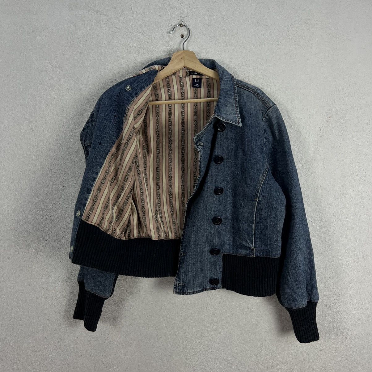 Japanese Brand VINTAGE GAP DOUBLE COLLAR BIKER PARACHUTE JACKET Size US L / EU 52-54 / 3 - 11 Thumbnail