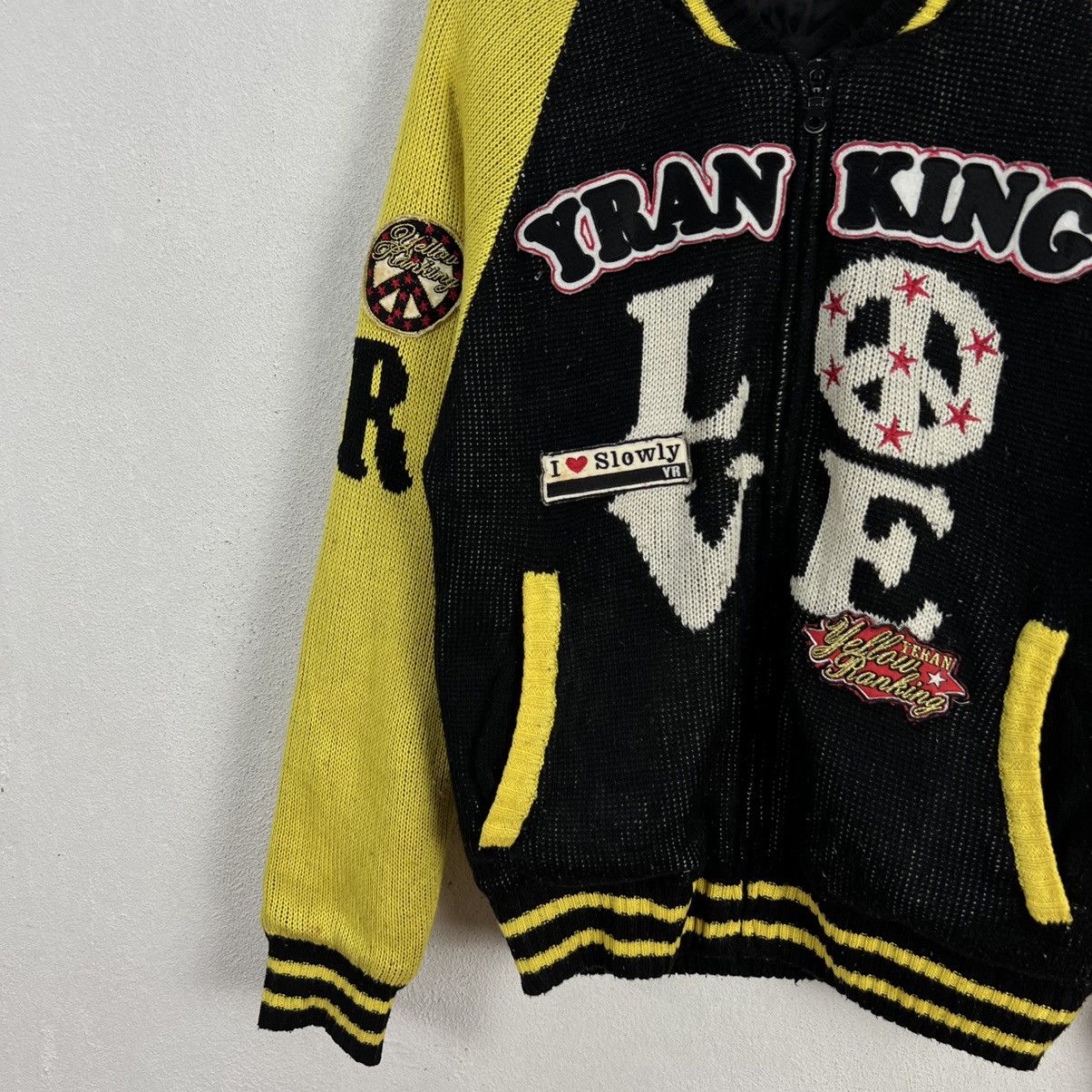 Japanese Brand VINTAGE YELLOW RANKING ZIPPER JACKET FULL PRINT Size US M / EU 48-50 / 2 - 4 Thumbnail