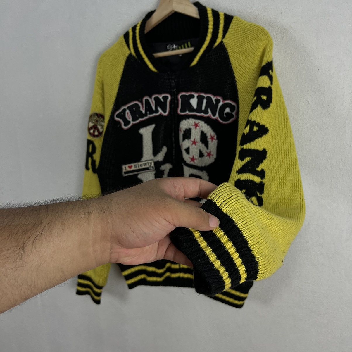 Japanese Brand VINTAGE YELLOW RANKING ZIPPER JACKET FULL PRINT Size US M / EU 48-50 / 2 - 8 Thumbnail