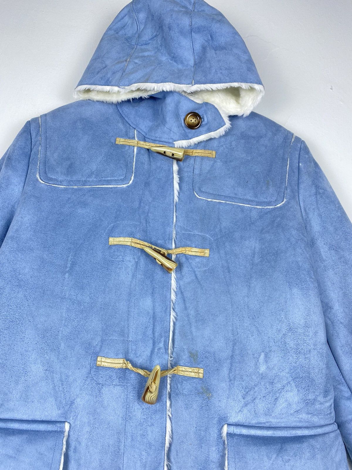 Japanese Brand Vintage Blancafe Fluffy Lining Duffle Coat Hoodie Jacket Size US M / EU 48-50 / 2 - 3 Thumbnail