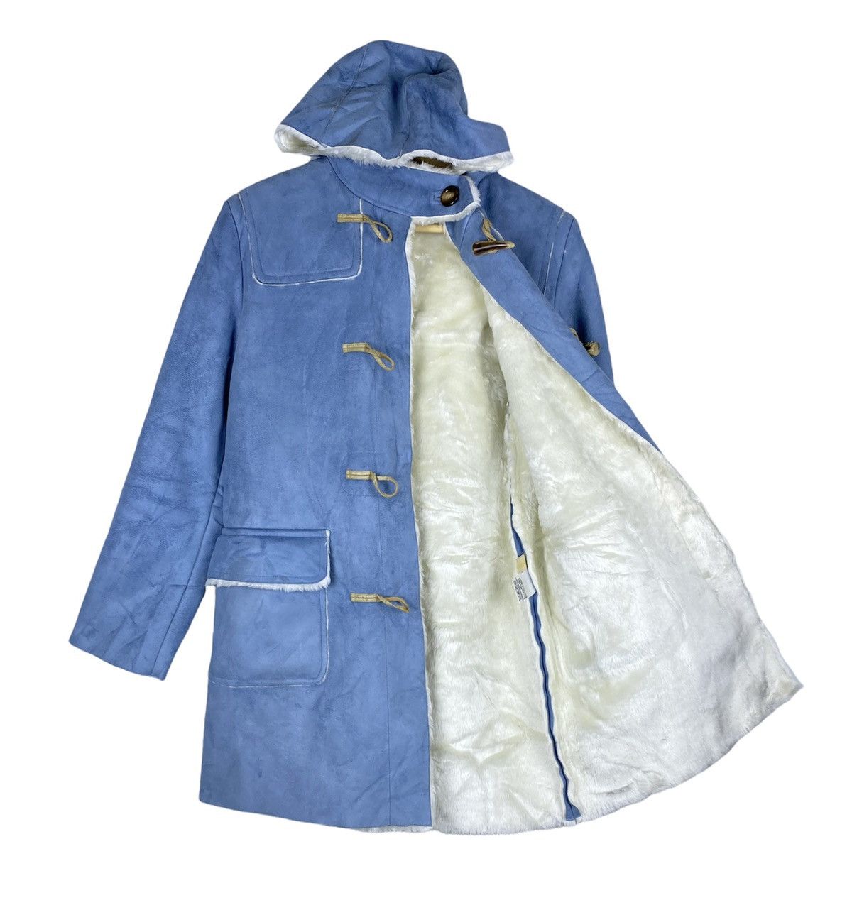 Japanese Brand Vintage Blancafe Fluffy Lining Duffle Coat Hoodie Jacket Size US M / EU 48-50 / 2 - 4 Thumbnail