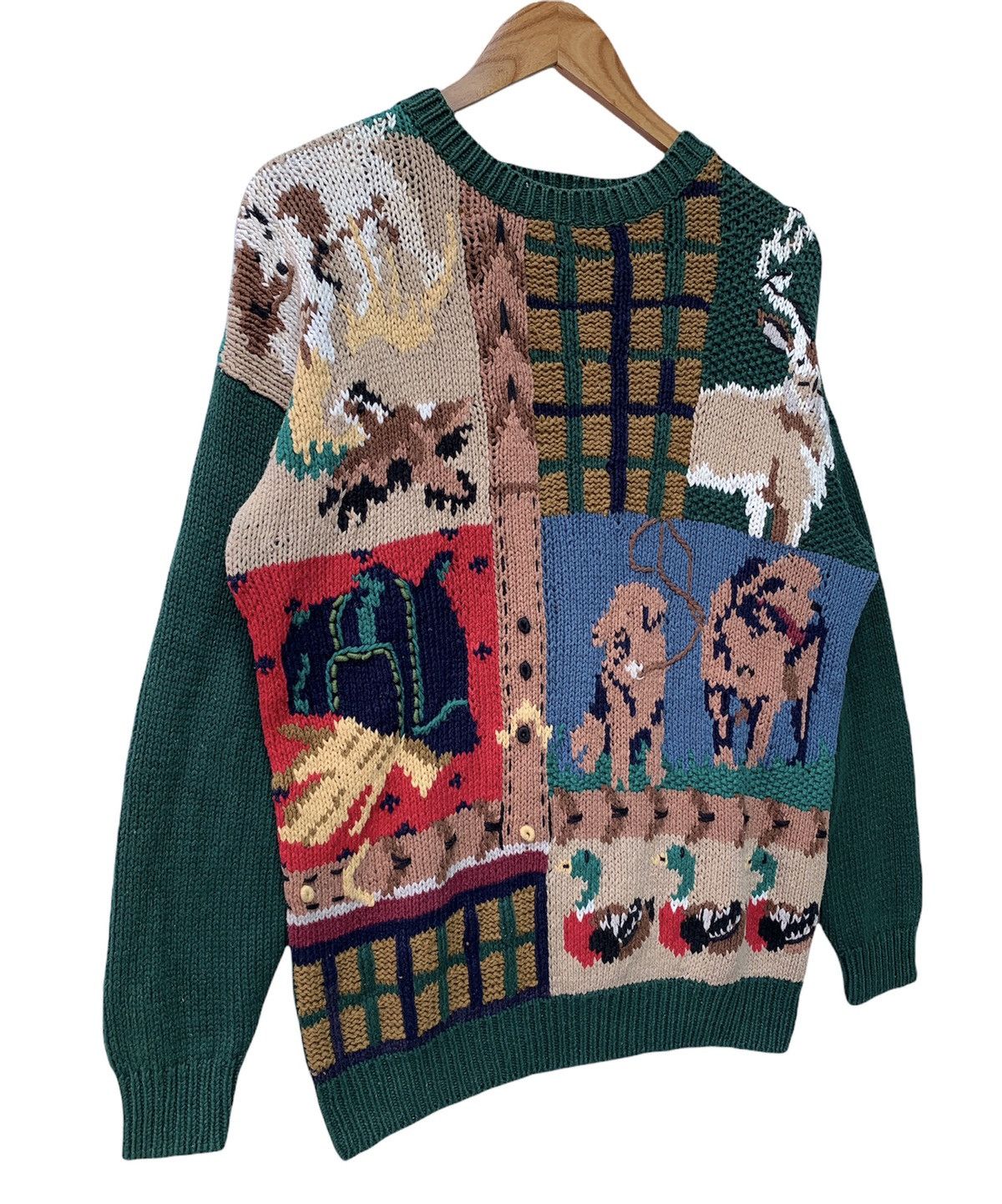 Aran Isles Knitwear × Habitat × Japanese Brand Vintage P’Galli Knitted Sweater Nice Design Size US L / EU 52-54 / 3 - 2 Thumbnail