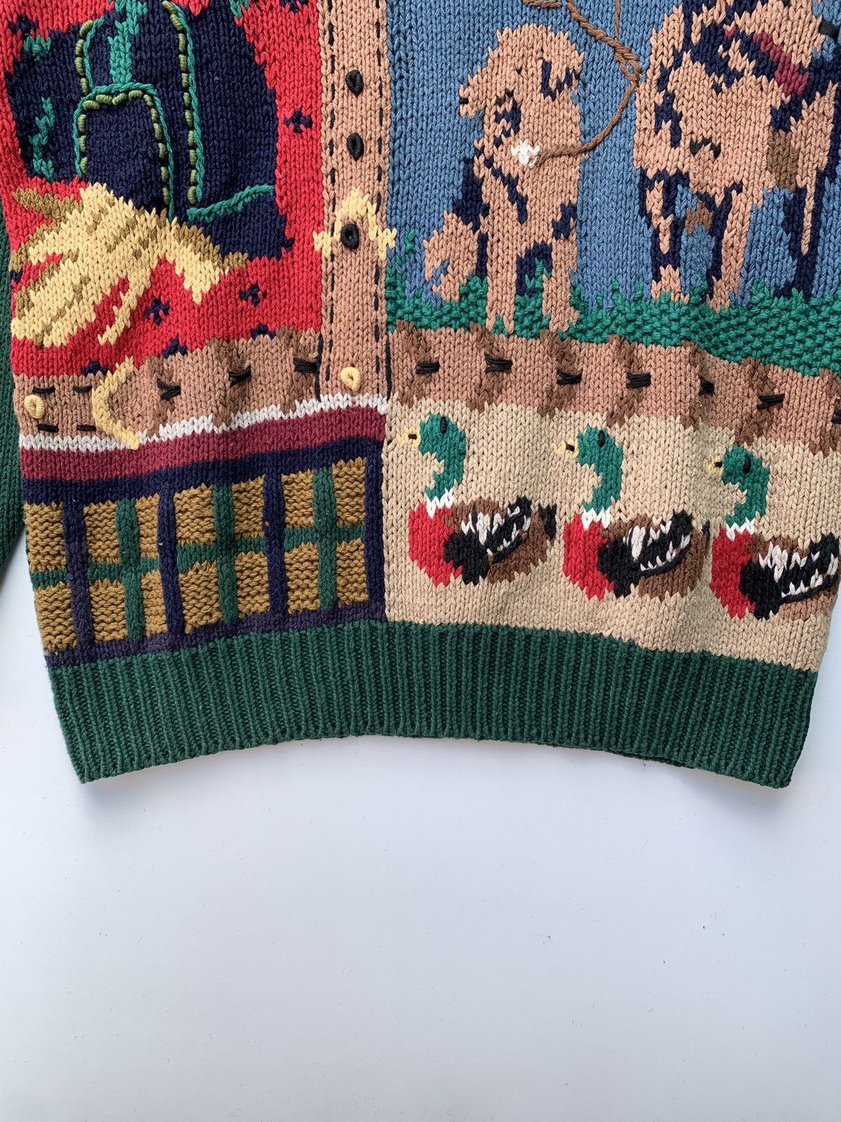 Aran Isles Knitwear × Habitat × Japanese Brand Vintage P’Galli Knitted Sweater Nice Design Size US L / EU 52-54 / 3 - 5 Thumbnail