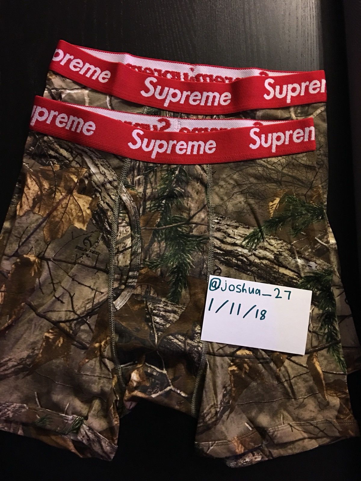 Supreme hotsell camo boxers