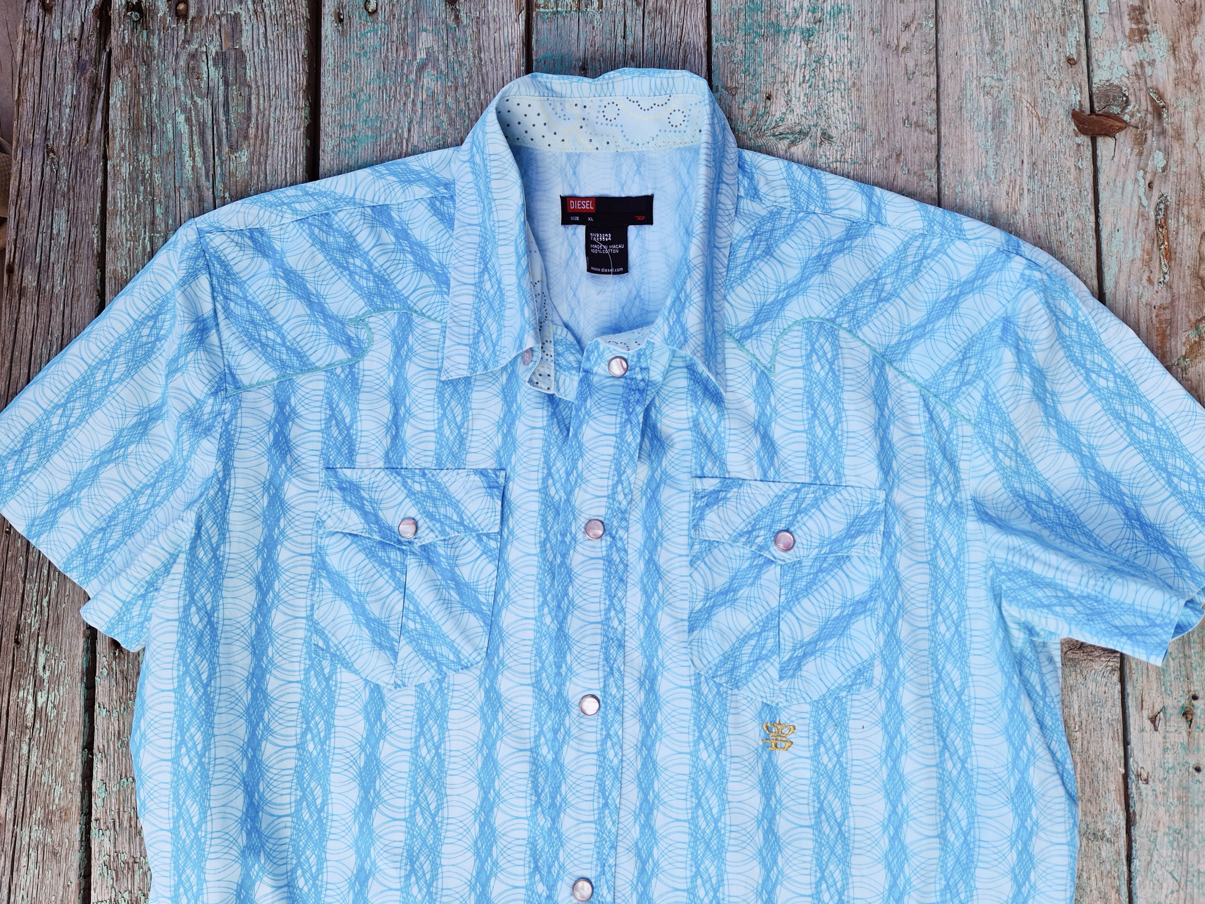 Diesel Diesel Vintage Shirt Short Sleeve Size US L / EU 52-54 / 3 - 1 Thumbnail