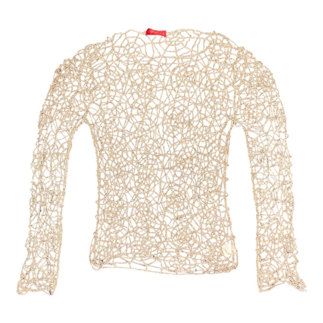 image of Yasuyuki Ishii Spider Web Knit in Gold, Men's (Size Medium)