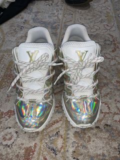 Pre-owned Louis Vuitton Zig Zag Leather Trainers In White