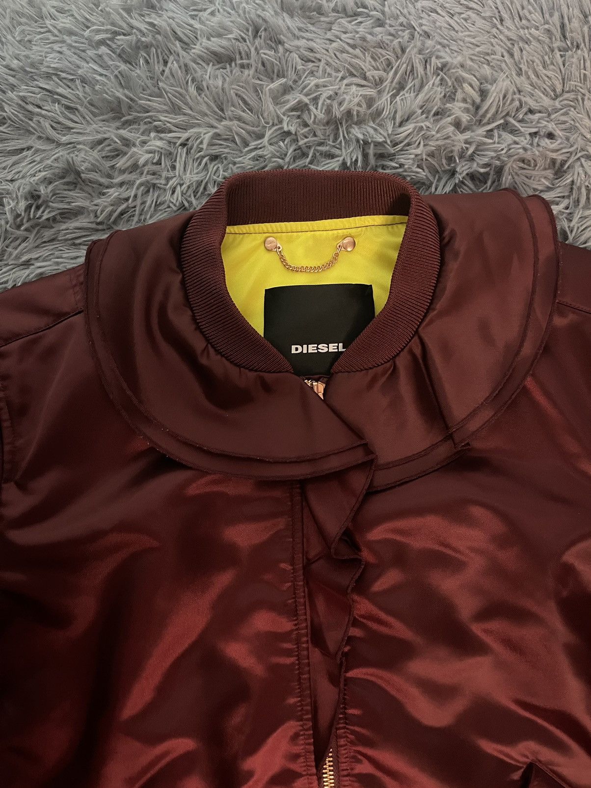 Diesel × Japanese Brand (598$ RRP) Diesel avant garde burgundy bomber jacket Size M / US 6-8 / IT 42-44 - 9 Thumbnail