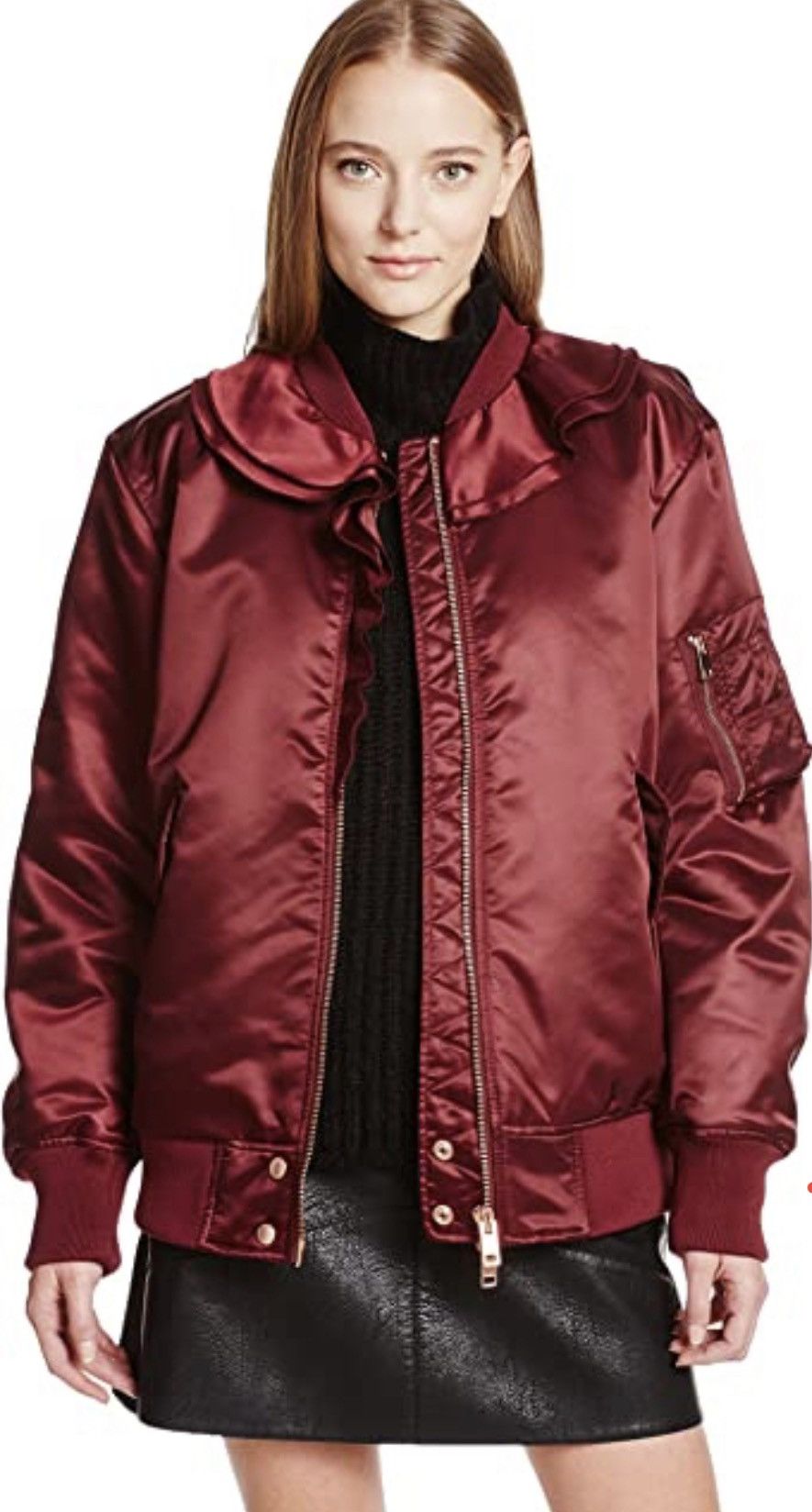 Diesel × Japanese Brand (598$ RRP) Diesel avant garde burgundy bomber jacket Size M / US 6-8 / IT 42-44 - 2 Thumbnail