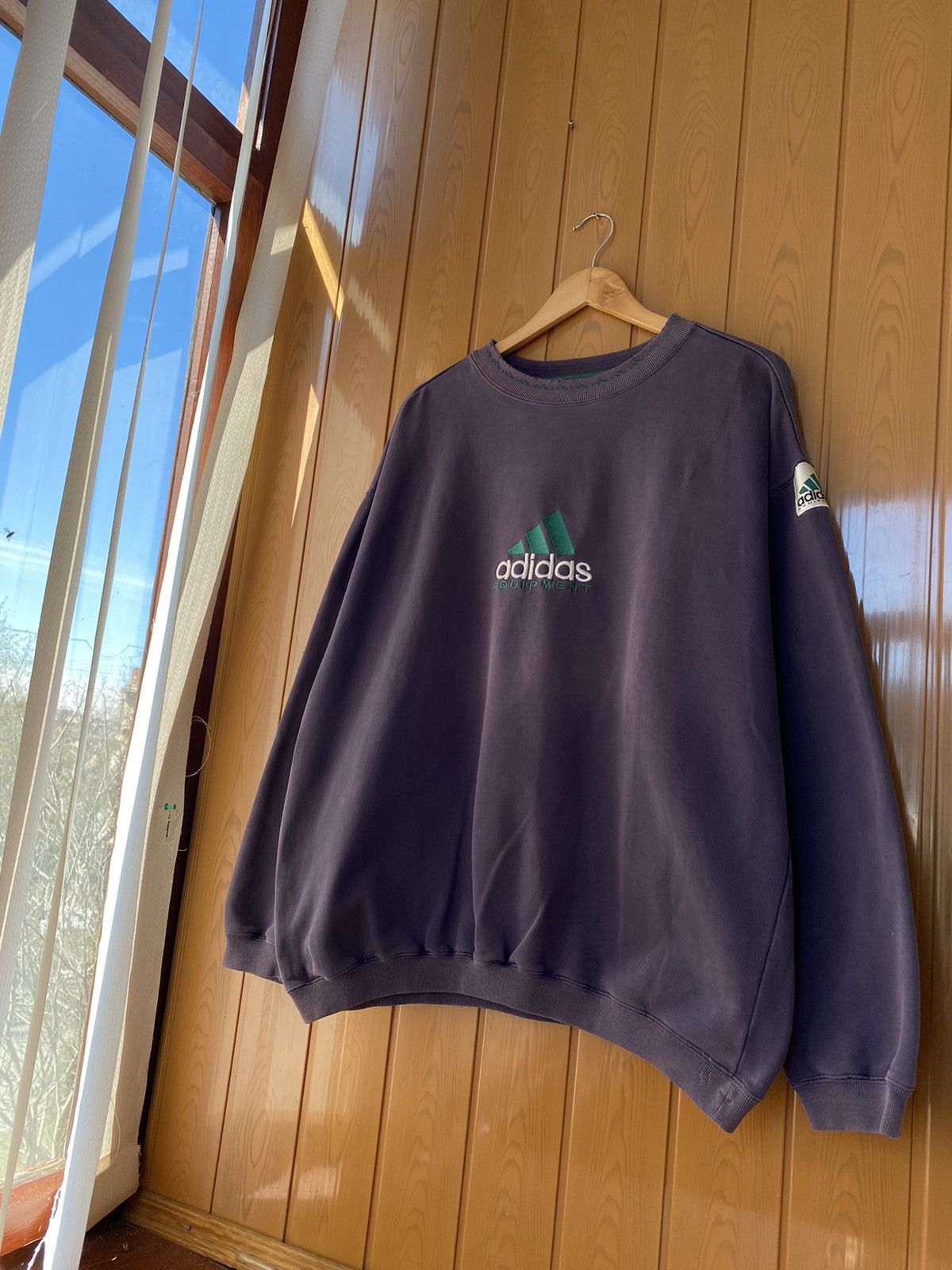 Adidas × Vintage Vintage Adidas Equipment Big Logo Sweatshirt Streetstyle Size US L / EU 52-54 / 3 - 5 Thumbnail