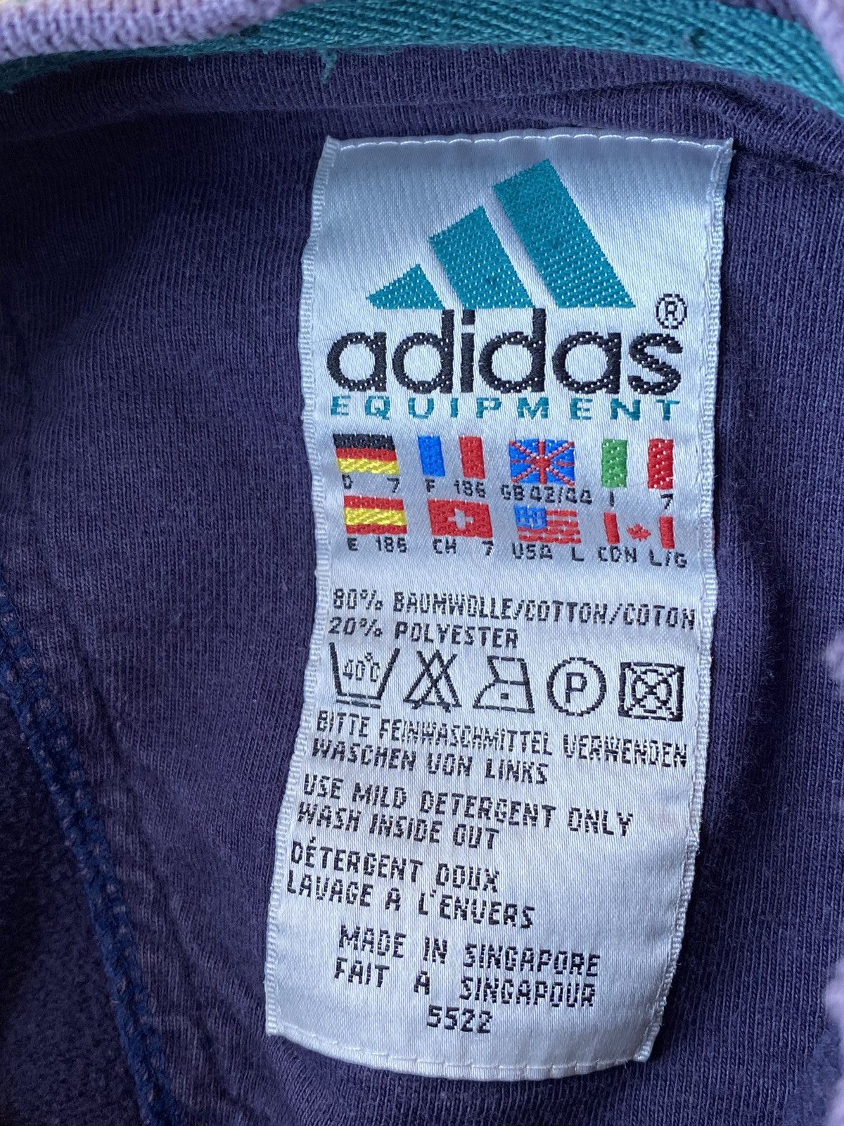 Adidas × Vintage Vintage Adidas Equipment Big Logo Sweatshirt Streetstyle Size US L / EU 52-54 / 3 - 12 Thumbnail