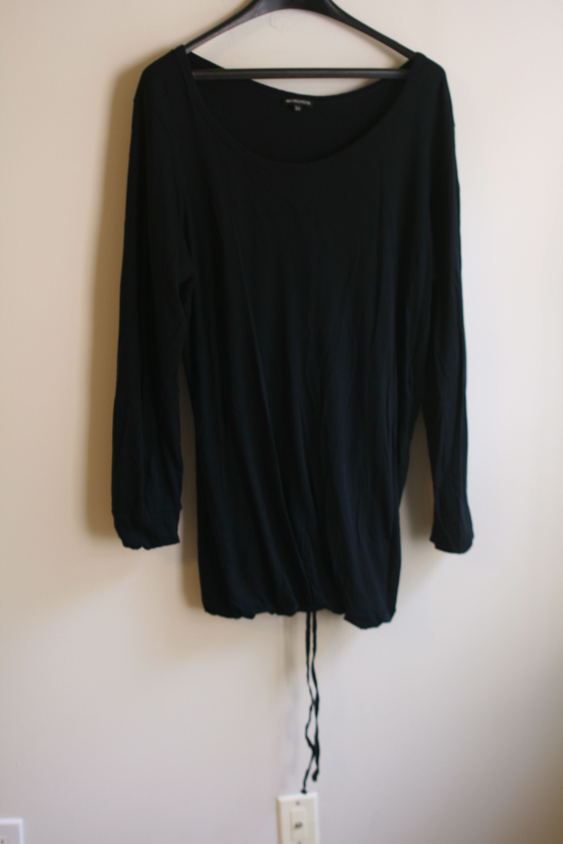 Drawstring-Adjustable Double Layer Cotton Longsleeve