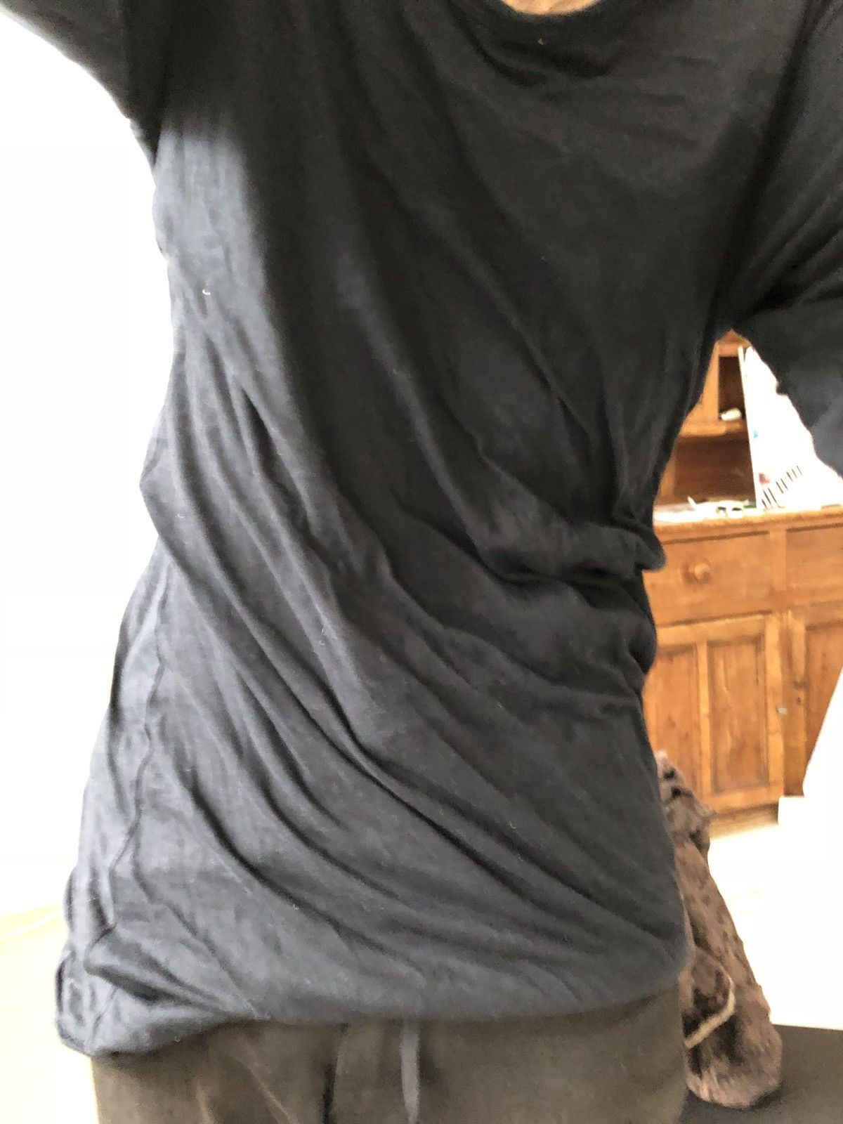 Ann Demeulemeester Drawstring-Adjustable Double Layer Cotton Longsleeve Size US S / EU 44-46 / 1 - 12 Thumbnail