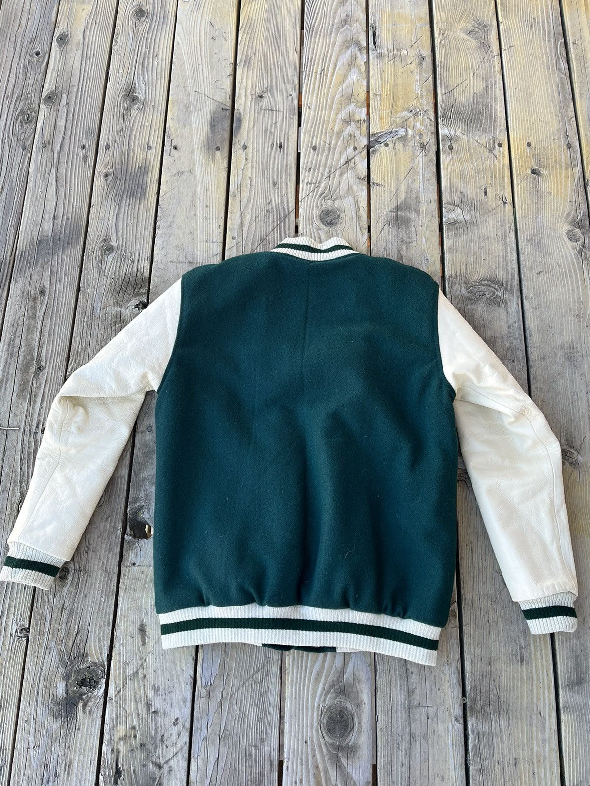 Vintage Forest Green Varsity Jacket Size US S / EU 44-46 / 1 - 4 Thumbnail