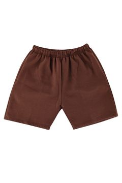 Fleece Sweat Shorts-Burnt Orange