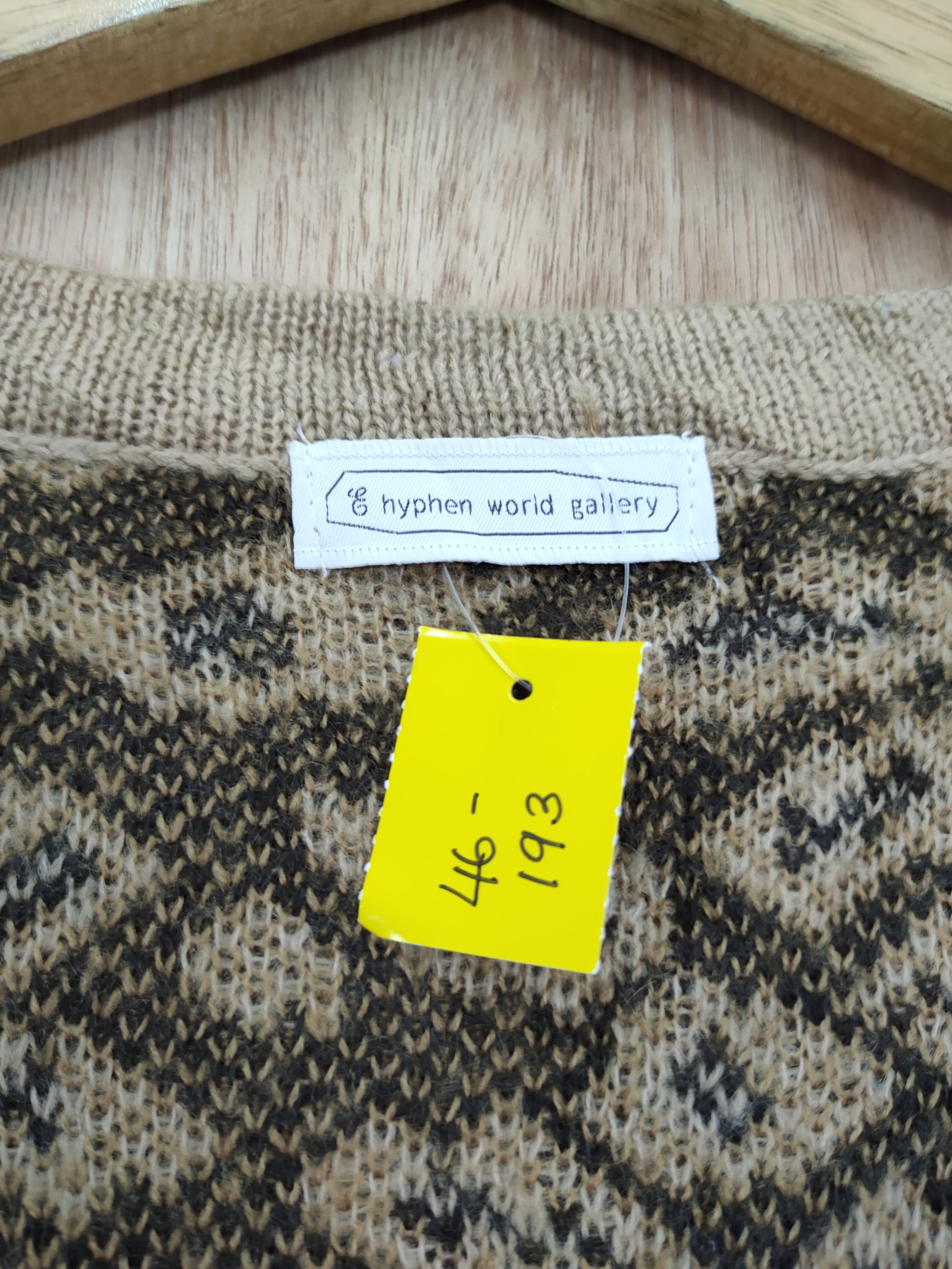 Japanese Brand DLL Hyphen leopard cardigan mohair like number nine #46-193 Size US M / EU 48-50 / 2 - 4 Thumbnail