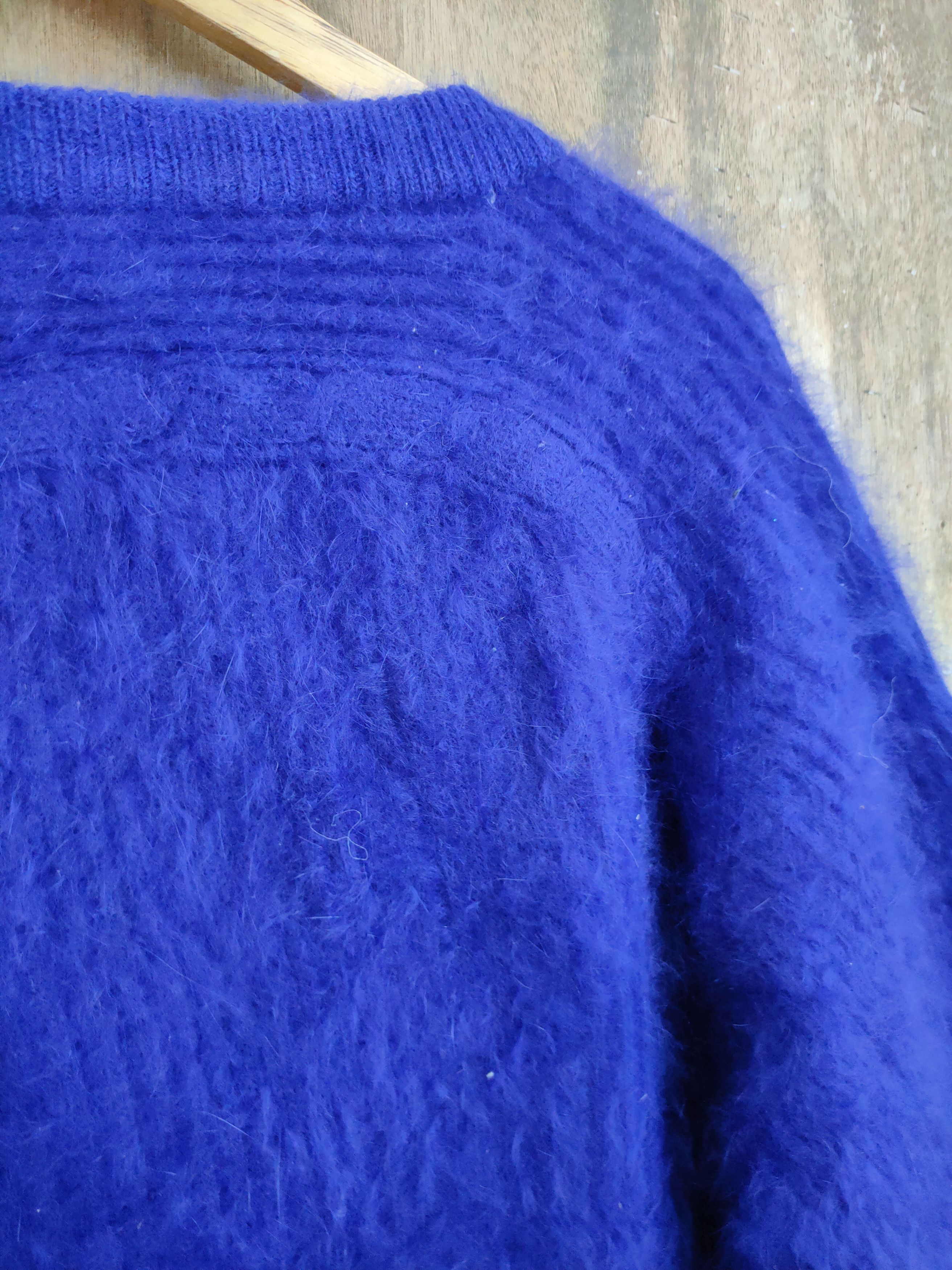 Japanese Brand Sunlose cardigan mohair fur shag shaggy knitwear #46-992DLAL Size M / US 6-8 / IT 42-44 - 14 Thumbnail