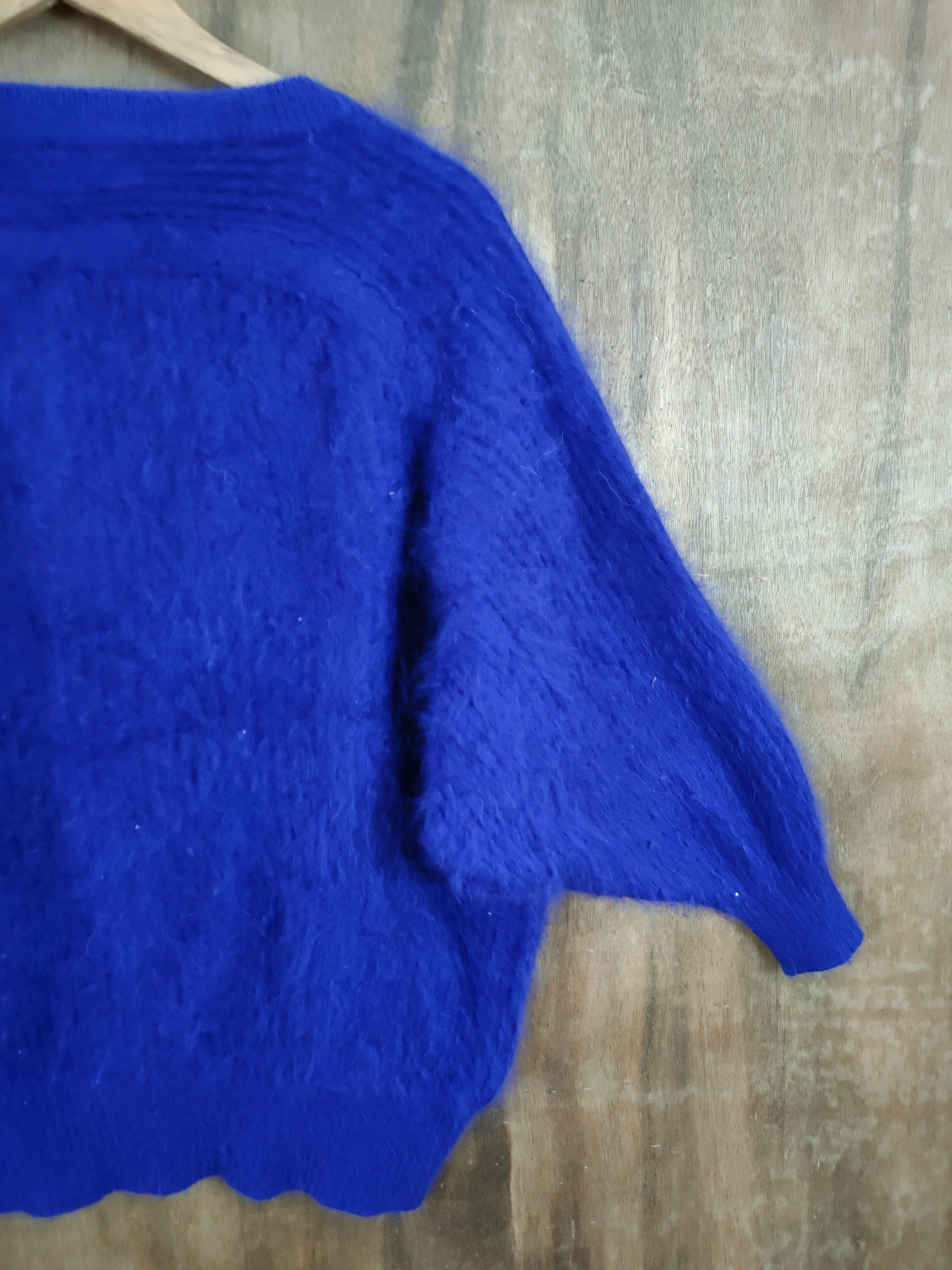 Japanese Brand Sunlose cardigan mohair fur shag shaggy knitwear #46-992DLAL Size M / US 6-8 / IT 42-44 - 12 Thumbnail
