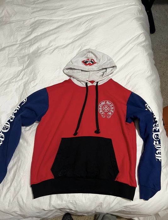 H and m red white and blue outlet hoodie