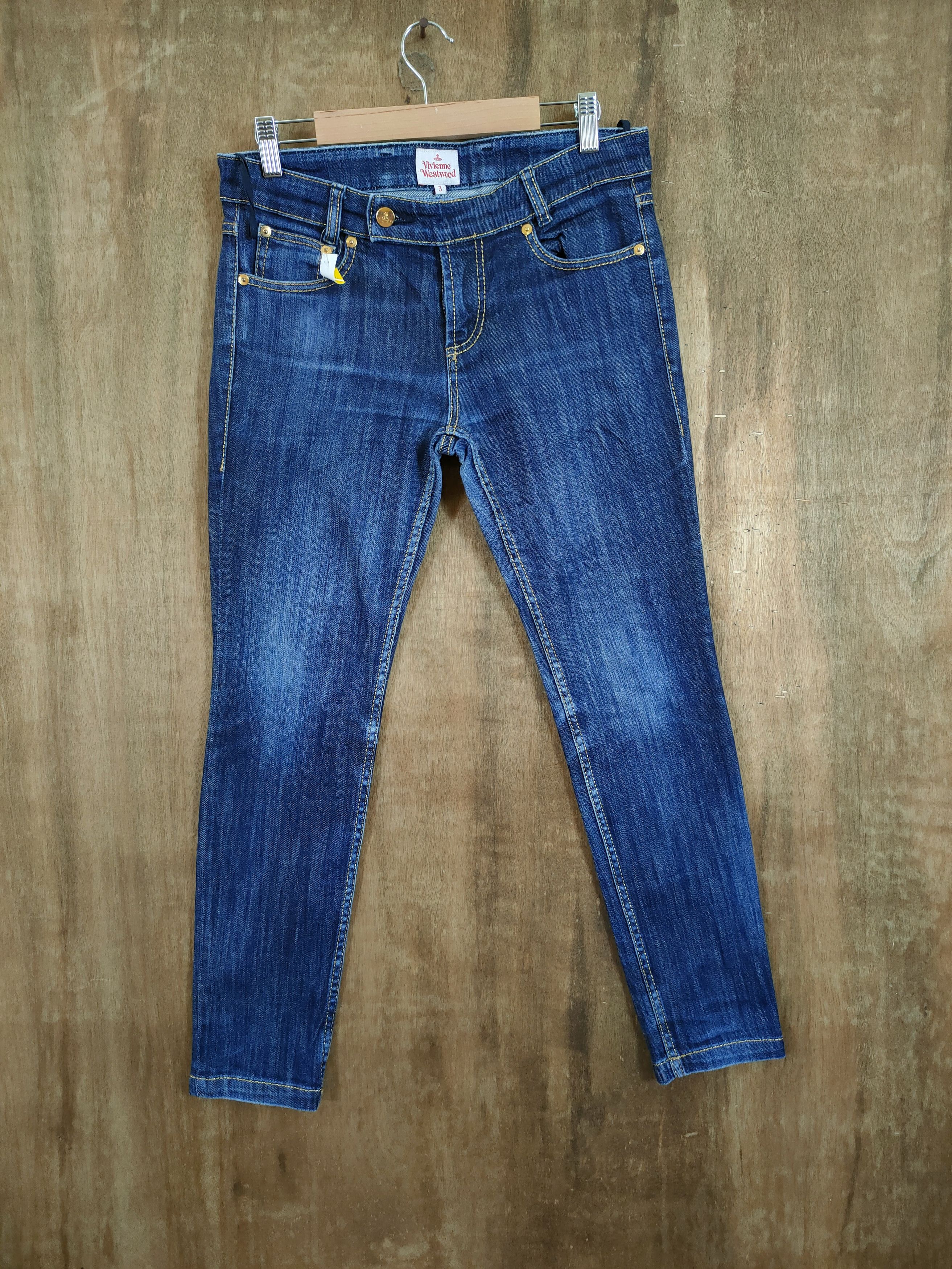 Vivienne Westwood DL Vivienne Westwood blue distressed denim pants #46-902 Size 29" - 5 Thumbnail