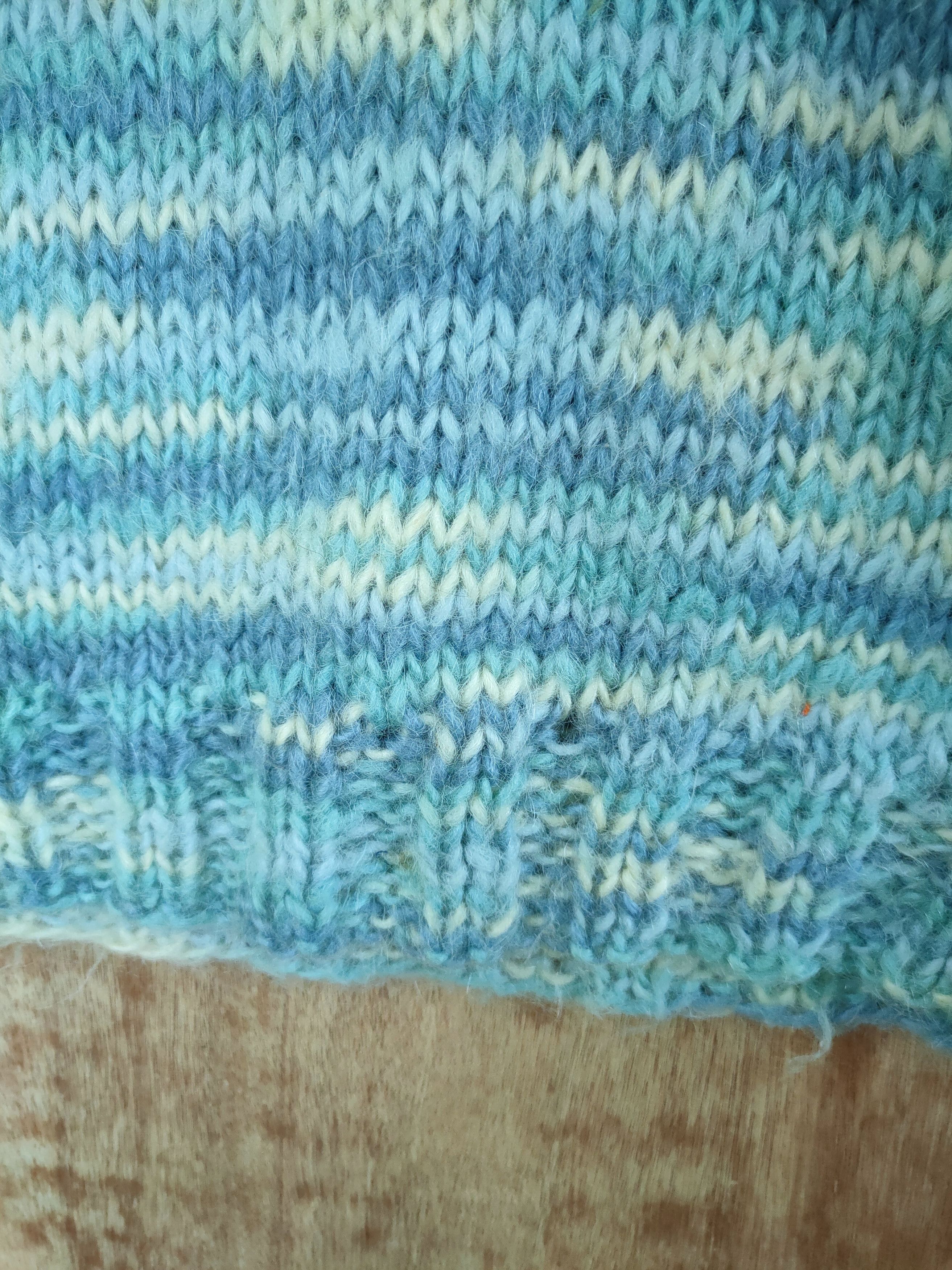 Handmade DLL Handmade vintage cable knitwear mohair blue #46-574 Size US M / EU 48-50 / 2 - 4 Thumbnail