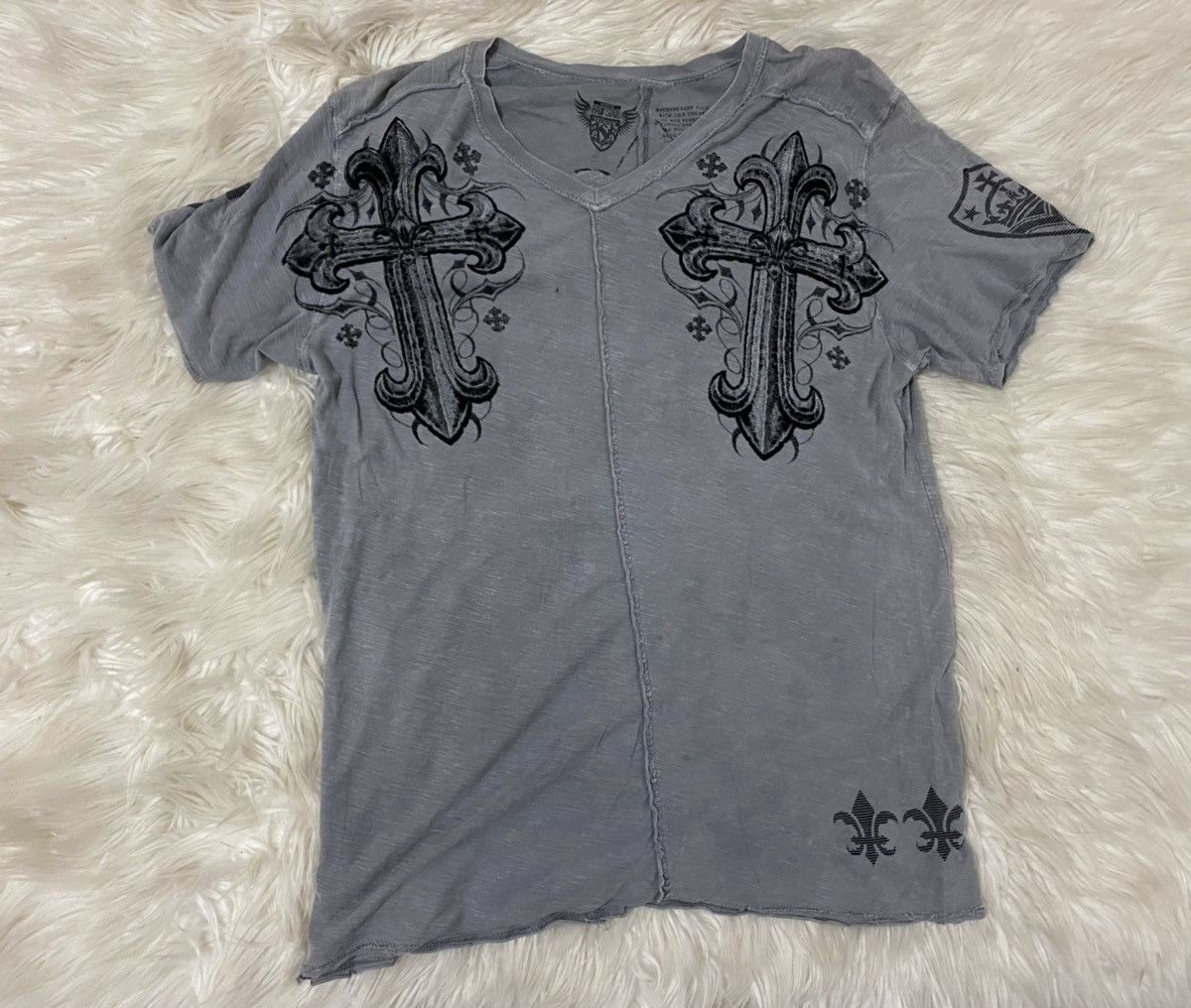 image of Raw State Afficttion Redemption Tshirt in Grey, Men's (Size Medium)
