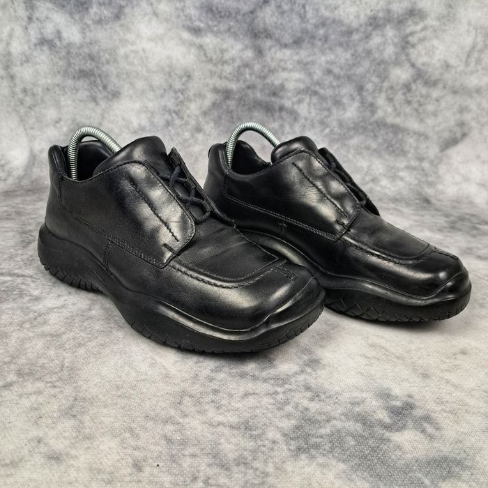 Prada Archive 90s Prada Vibram Sole Square Toe Derby Loafers | Grailed