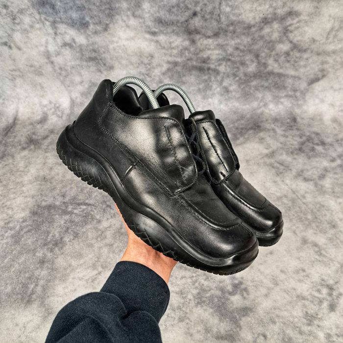 Prada Archive 90s Prada Vibram Sole Square Toe Derby Loafers | Grailed